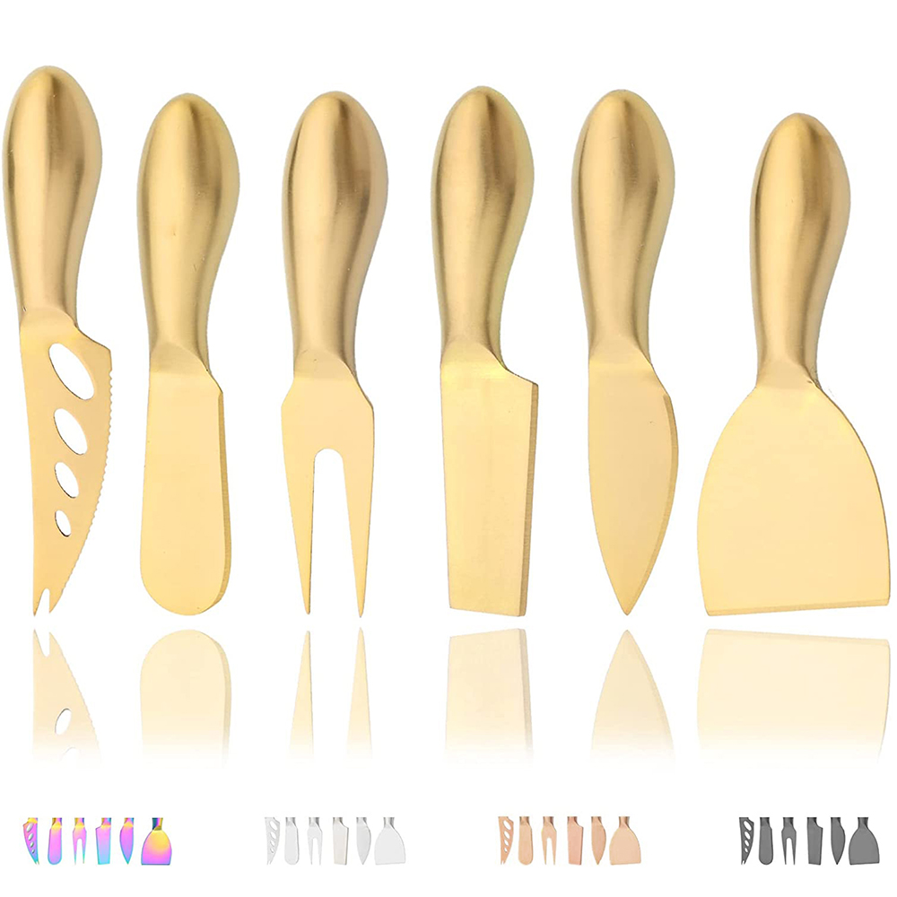 Kitchen Gadgets Gold - Mini cuchillo, tenedor, cincel para mantequilla,