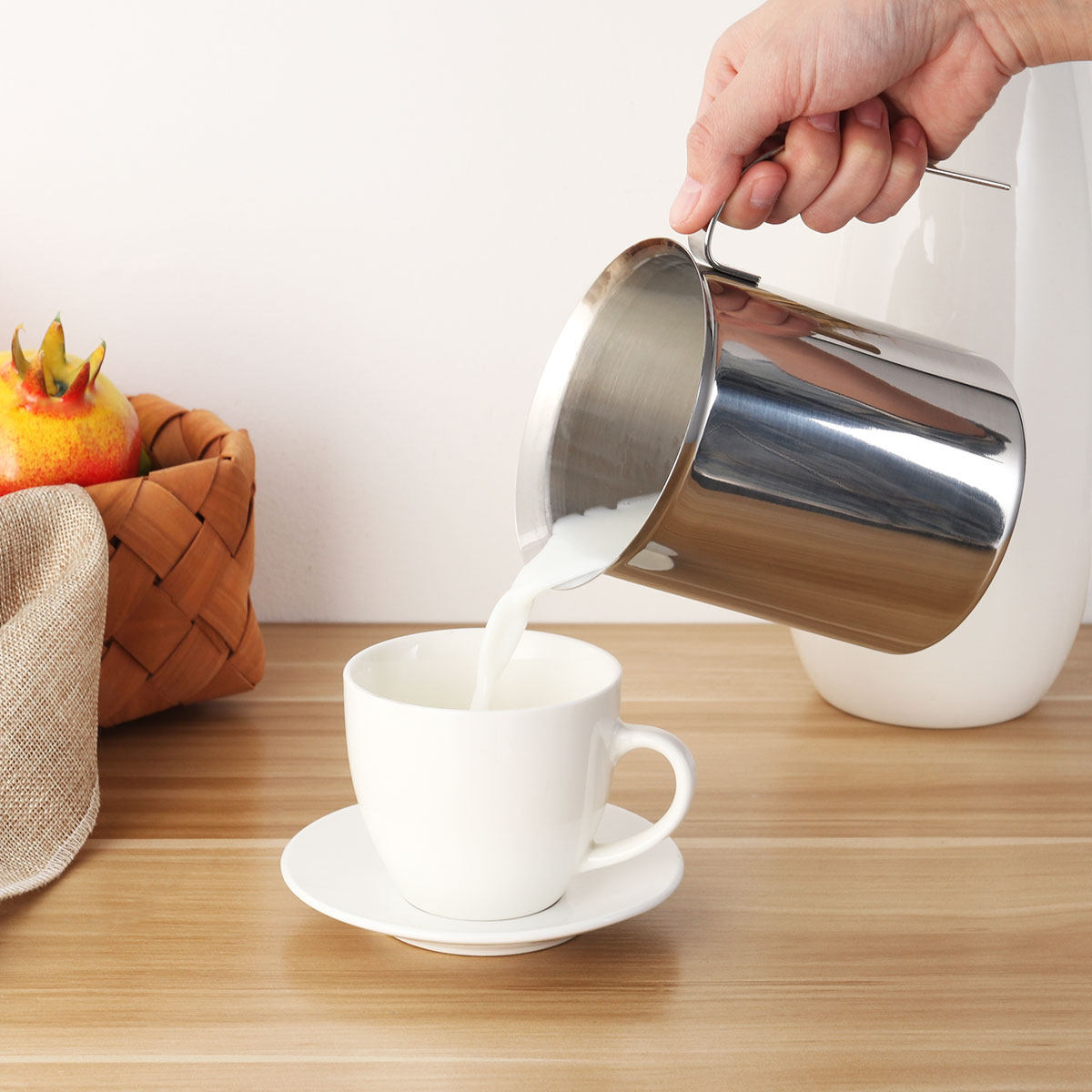 Milk Frother - Espumador de leche de acero inoxidable,