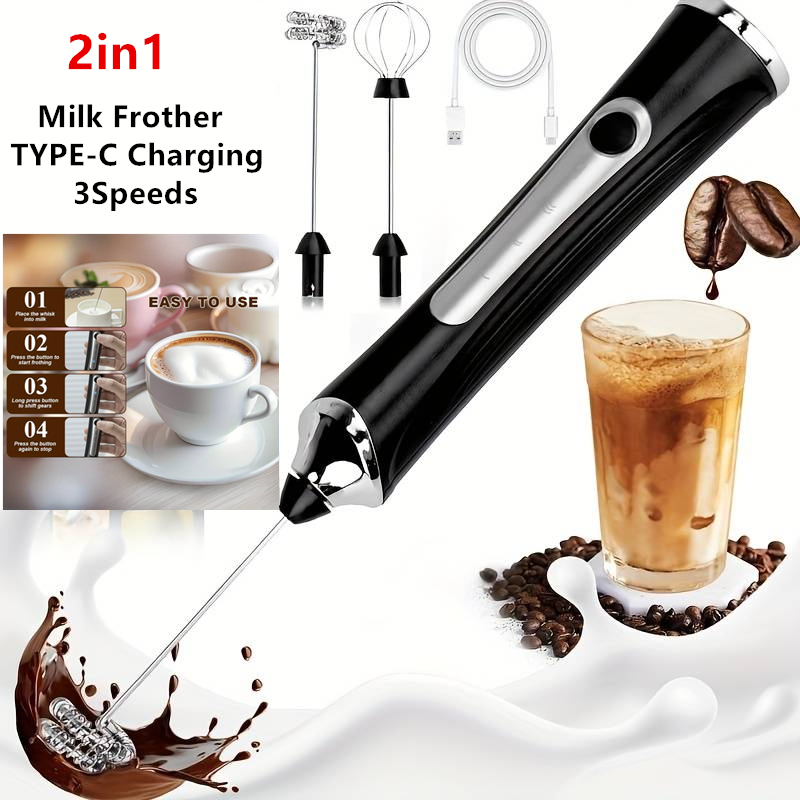 Milk Frother - Espumador de leche eléctrico inalámbrico y