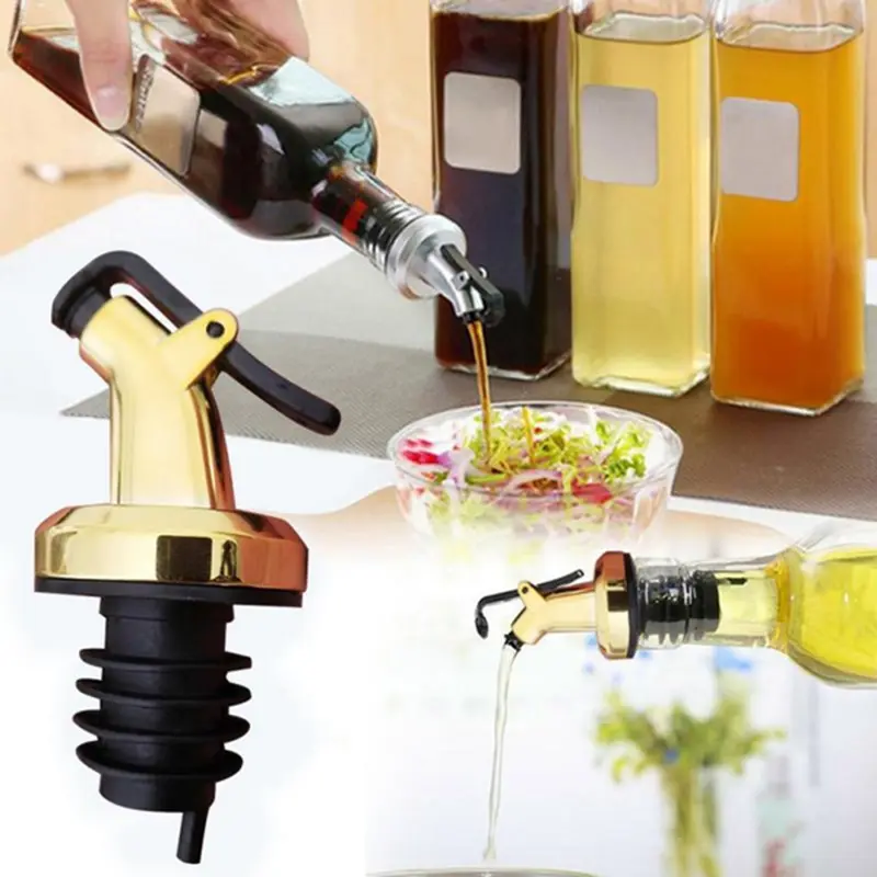 Kitchen Gadgets Gold - Boquillas para Aceite de Oliva Doradas,