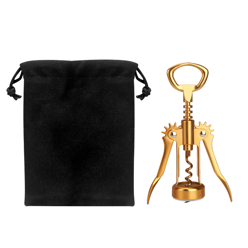 Kitchen Gadgets Gold - Sacacorchos de oro oscuro con abridor