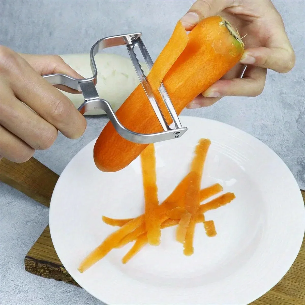 1 pelador de acero inoxidable  - Kitchen Gadgets Peeler reseña y precio
