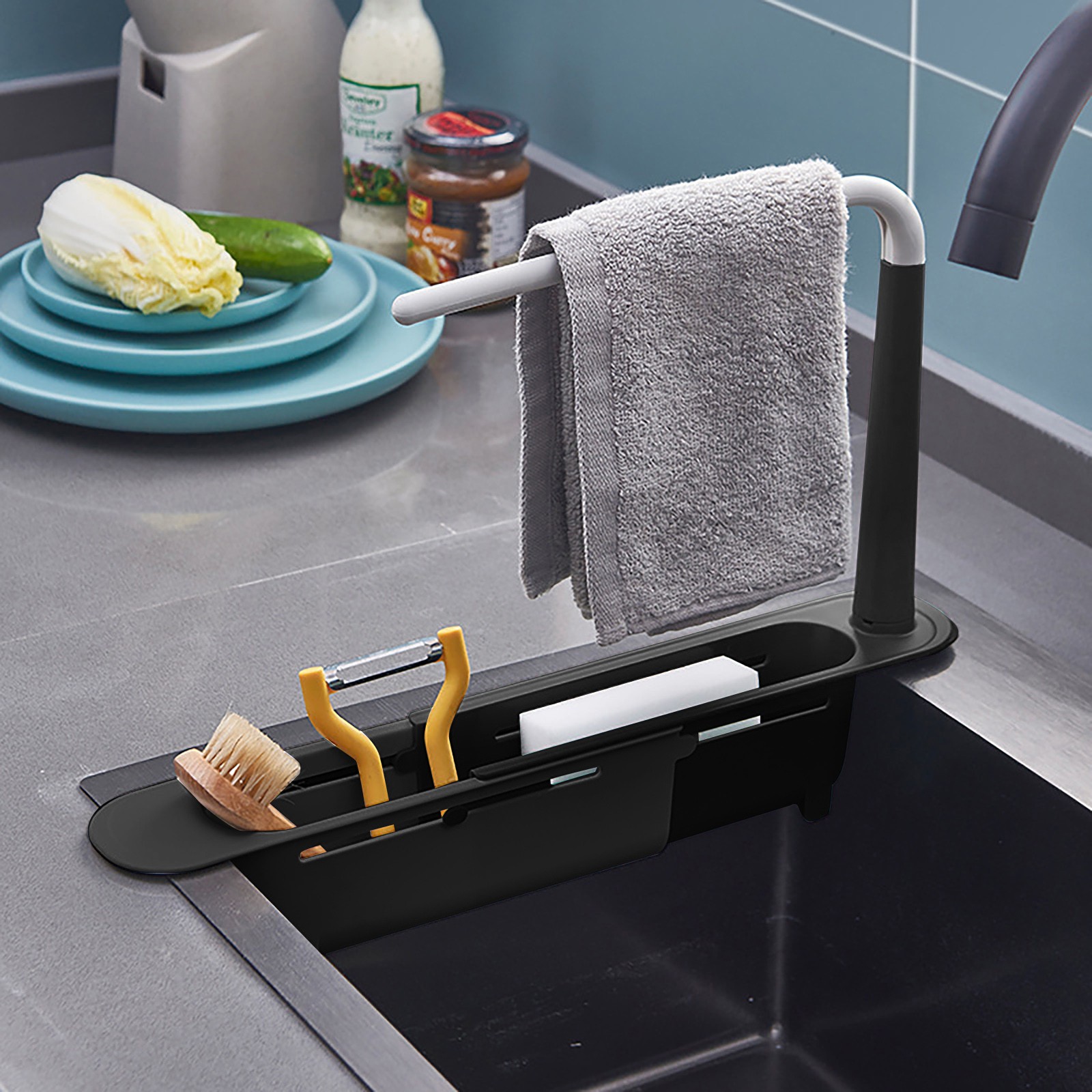 Elescopic-estante escurridor p - Kitchen Gadgets Holder reseña y precio