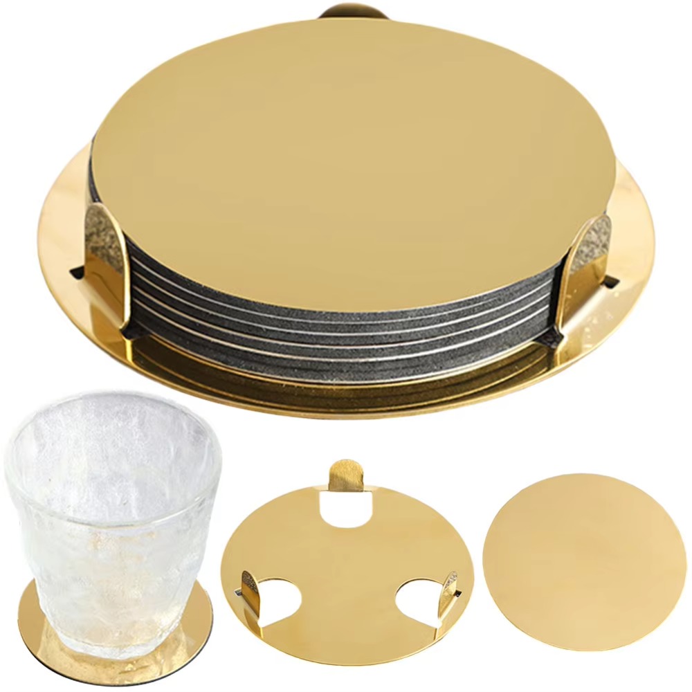 Juego de Posavasos Redondos de - Kitchen Gadgets Gold reseña y precio