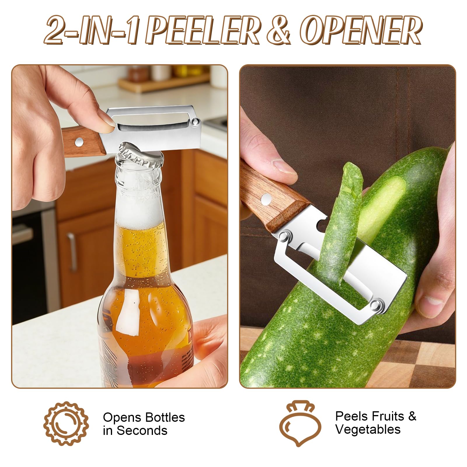 Pelador de Verduras 3 en 1 con - Kitchen Gadgets Peeler reseña y precio