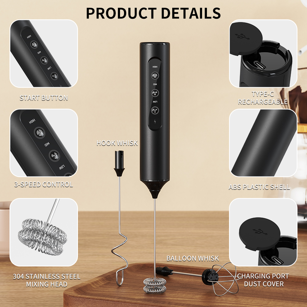 Espumador de leche eléctrico d - Milk Frother reseña y precio