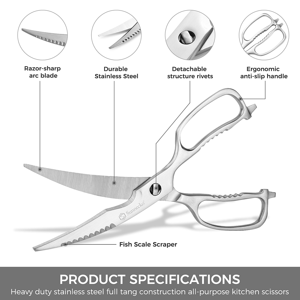 Sunnecko-tijeras de cocina pro - Kitchen Gadgets Latest reseña y precio